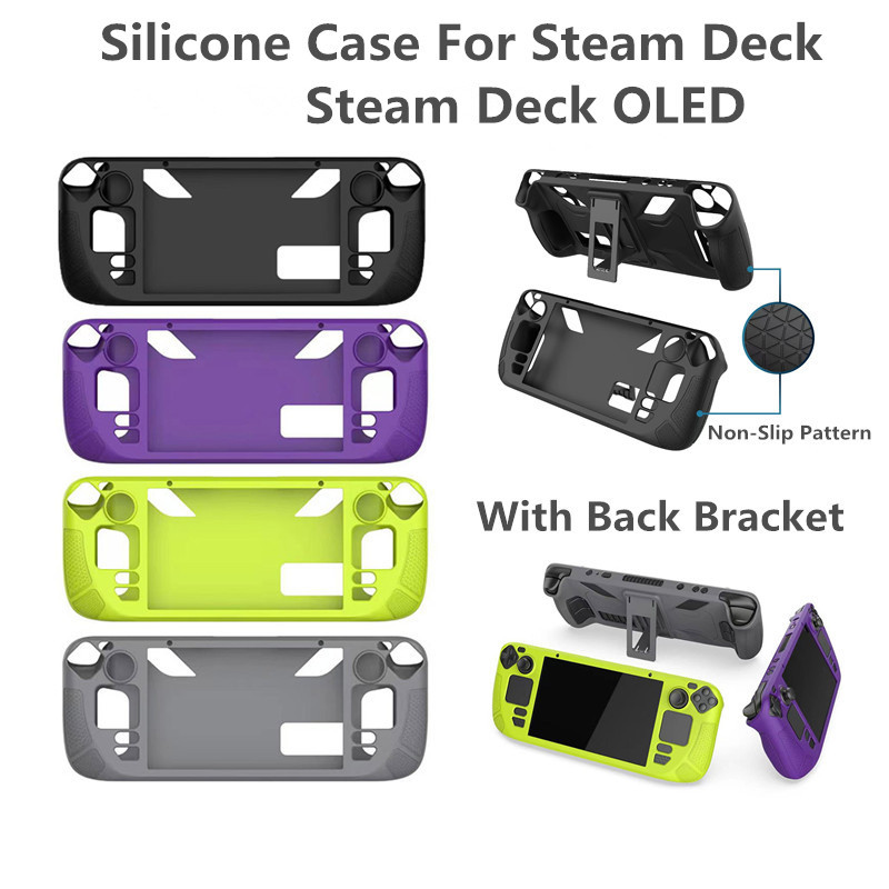 Gaming Console Steam Deck - เคสซิลิโคนสําหรับ Steam Deck คอนโซลเกม OLED ป้องกันเต็มรูปแบบพร้อมฝาครอบเคสป้องกันเชลล์สําหรับ