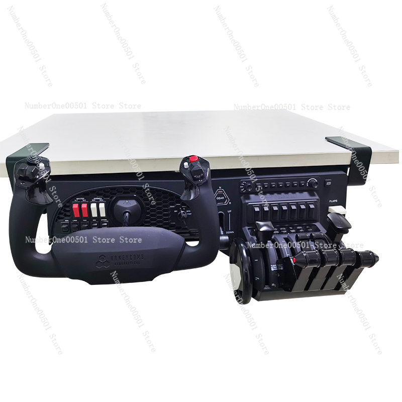 Flight Joystick Sim - จอยสติ๊กจำลองการบินแบบติดตั้งบนโต๊ะอเนกประสงค์ พร้อมดีไซน์รังผึ้ง