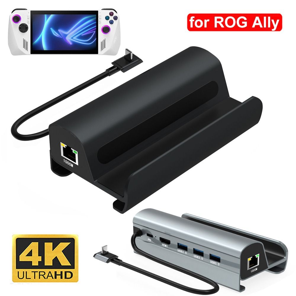 Gaming Console Steam Deck - 4K 60Hz คอนโซลมือถือขาตั้งฐาน Gigabit Ethernet USB