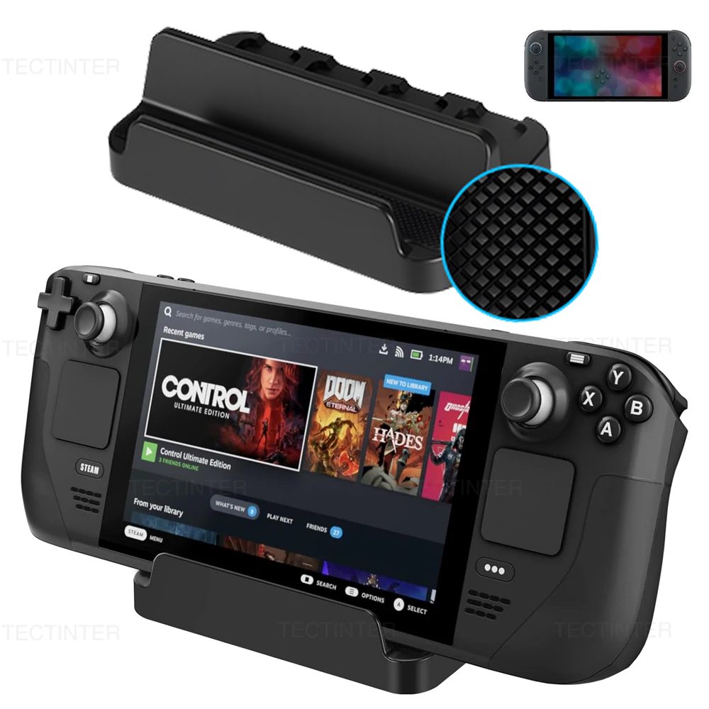 Gaming Console Steam Deck - ขายึดคอนโซลเกมสำหรับนินเทนโดสวิตช์/สวิตช์ 2/แท่นวางแท็บเล็ตสำหรับอุปกรณ์เสริมเกมสตีมเด็ค
