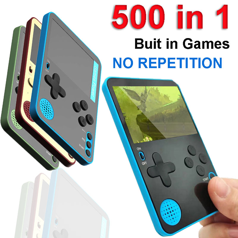 Gaming Console Under 500 - คอนโซลเกมมือถือ 500 เกมคลาสสิก LCD แบบพกพาวิดีโอ Retro