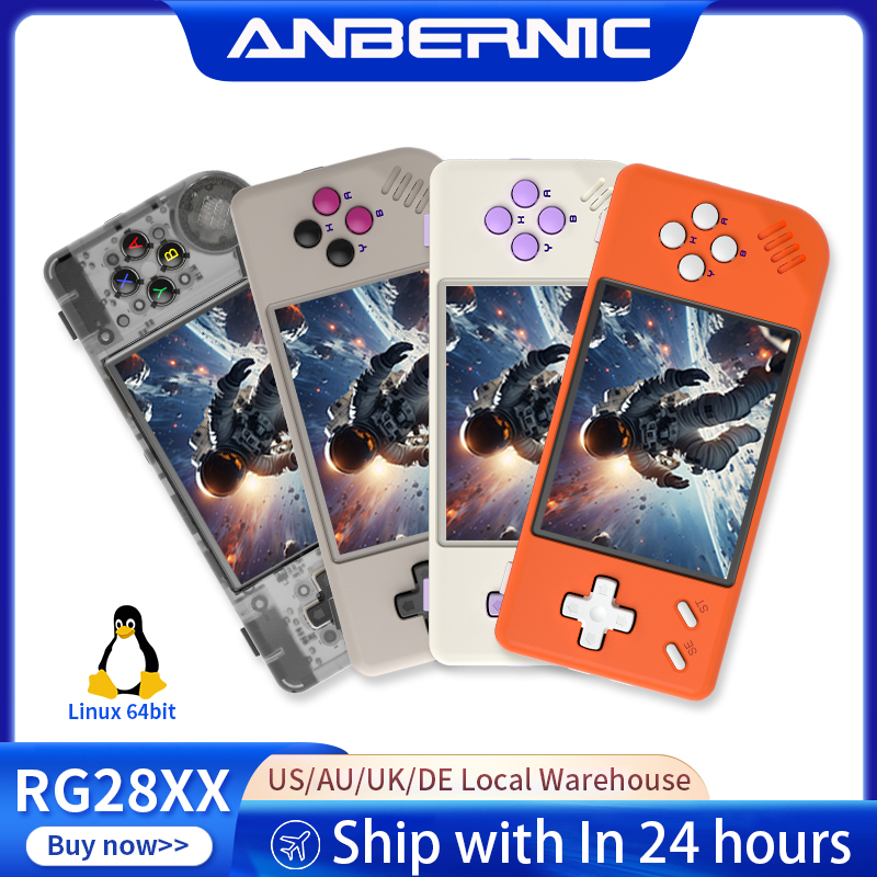 Gaming Console Sale - ANBERNIC RG28XX เครื่องเล่นเกมพกพาแบบเรโทร ระบบปฏิบัติการลินุกซ์ 64 บิต