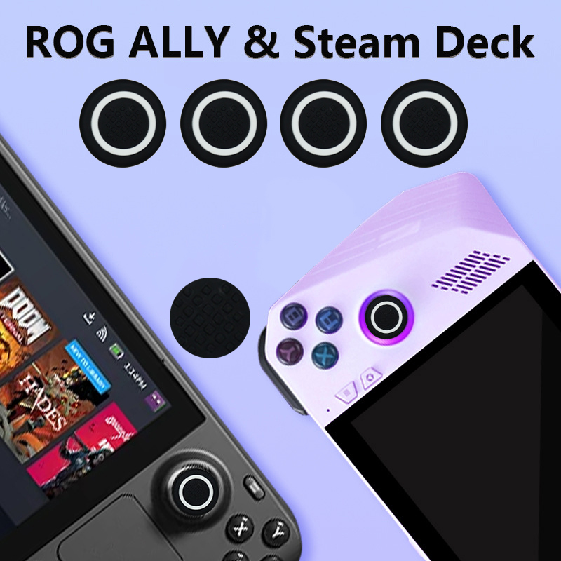 Gaming Console Steam Deck - 4 ชิ้น ซิลิโคนป้องกันจอยสติ๊ก ฝาครอบปุ่มควบคุมสำหรับ Steam Deck