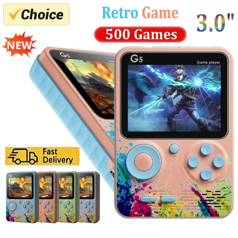 Gaming Console Under 500 - เครื่องเล่นเกมพกพา Retro G5 หน้าจอ 3.0 นิ้ว