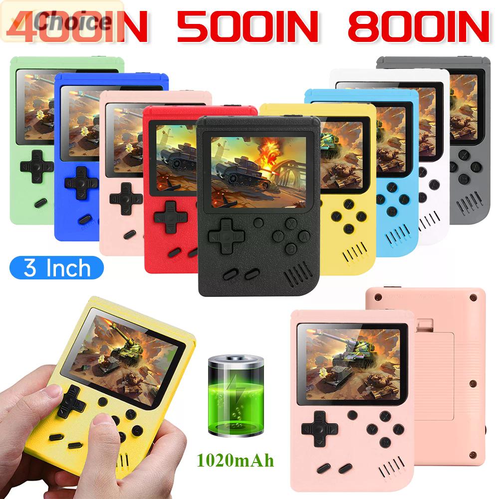 Gaming Console Under 500 - 400/500/800ใน1เครื่องเล่นวิดีโอเกมเกมมือถือขนาดเล็กแบบพกพาย้อนยุคขนาด3.0นิ้วกระเป๋าสีทีวีเกมคอนโซลเครื่องเล่นมือถือของขวัญ