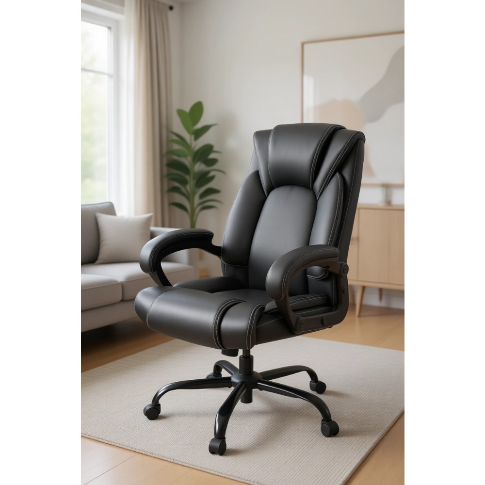 Gaming Chair Cushion - เก้าอี้สำนักงานเพื่อสุขภาพพร้อมเบาะรองนั่งแบบสปริง - ปรับเอนได้, หนังแท้ 5 ปี,