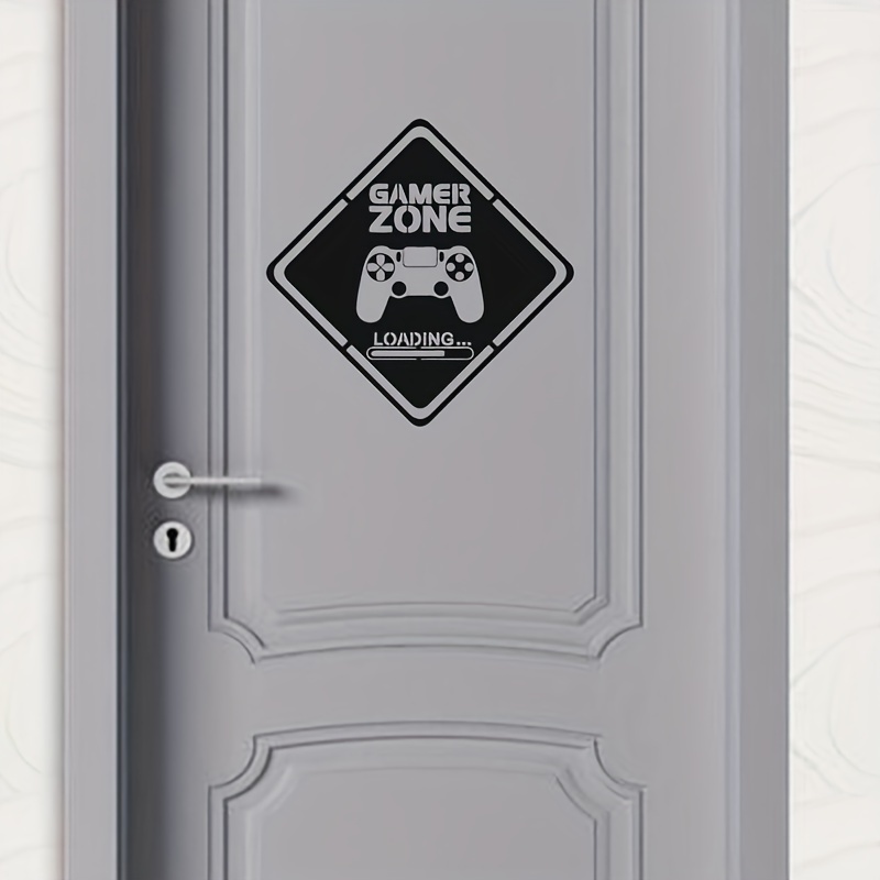 Gaming Console Room - สติกเกอร์ไวนิลติดผนังสำหรับเกมเมอร์1ชิ้นสติกเกอร์ศิลปะติดผนังเกมควบคุมสำหรับห้องนั่งเล่นห้องนอนของตกแต่งบ้าน