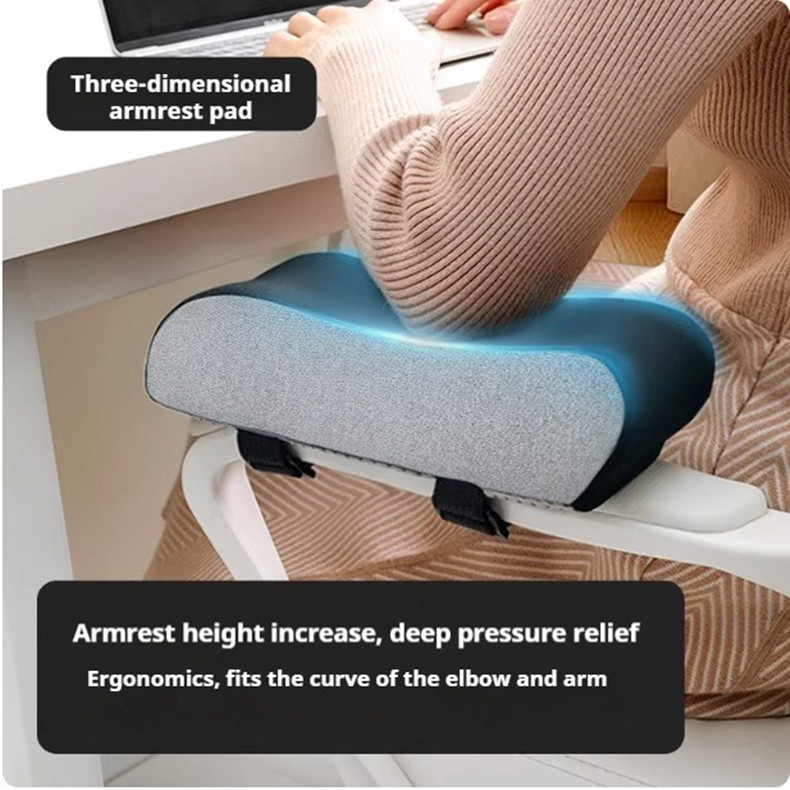 Gaming Chair Cushion - แผ่นรองแขนสำนักงาน, เบาะเพิ่มความสูงพร้อมเมมโมรี่โฟมหนาสำหรับเก้าอี้คอมพิวเตอร์, หมอนรองแขนเก้าอี้เล่นเกม
