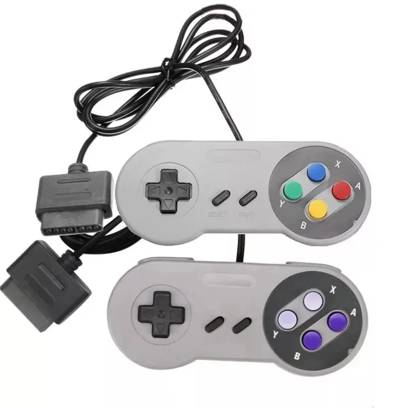 Gaming Console Handle - เปลี่ยนGamepadsสําหรับSNES 16 บิตคอนโซลวิดีโอเกมControllerจอยสติ๊กอุปกรณ์เสริมสําหรับเล่นเกม