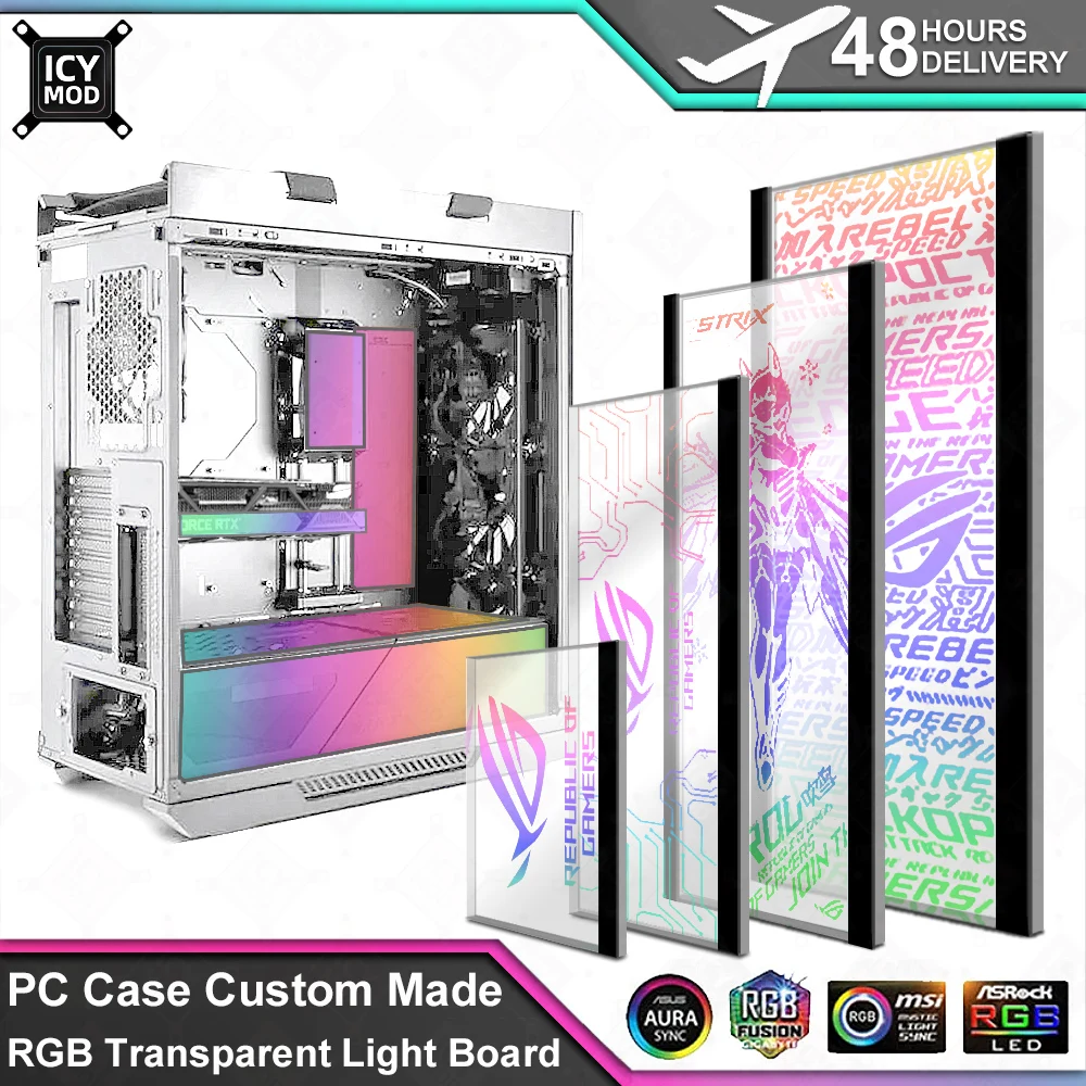แผงอะคริลิกใส ICY MOD พร้อมไฟ  - Gaming Console Tower บทวิจารณ์และราคา