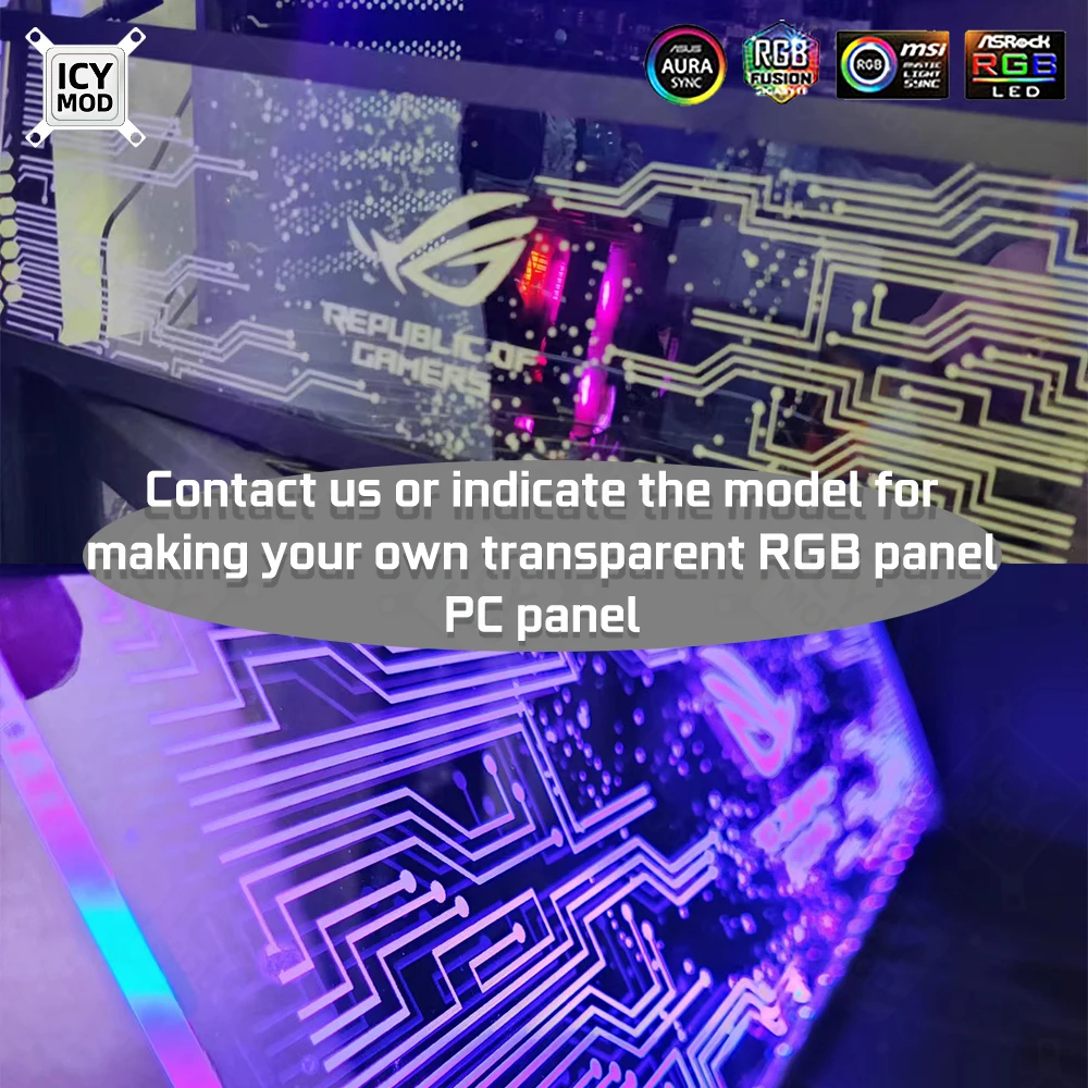 แผงอะคริลิกใส ICY MOD พร้อมไฟ  - Gaming Console Tower บทวิจารณ์และราคา