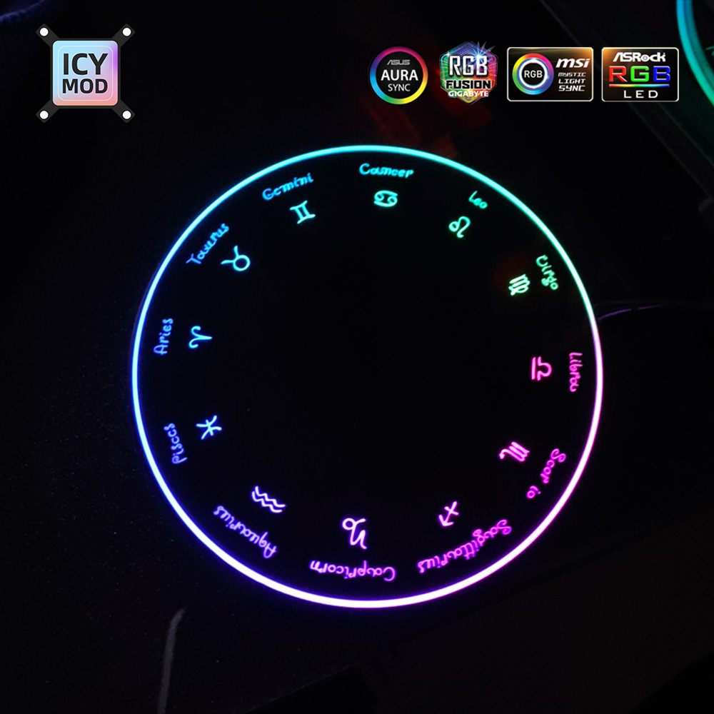 RGB รูปด้านล่าง PC กรณีแสงวงกล - Gaming Console Tower บทวิจารณ์และราคา