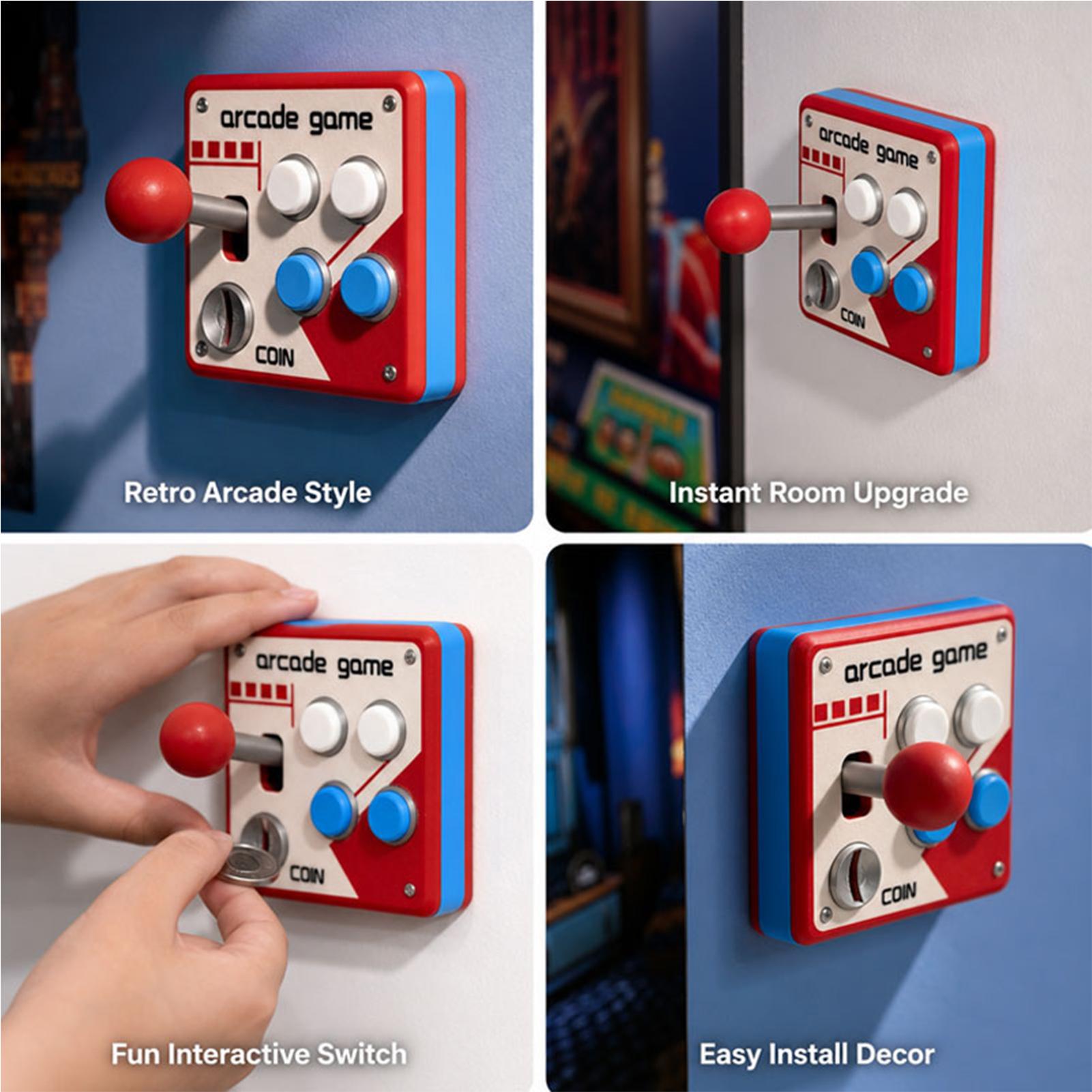 ฝาครอบสวิตช์ไฟเกมอาร์เคดสไตล์เ - Gaming Console Room บทวิจารณ์และราคา